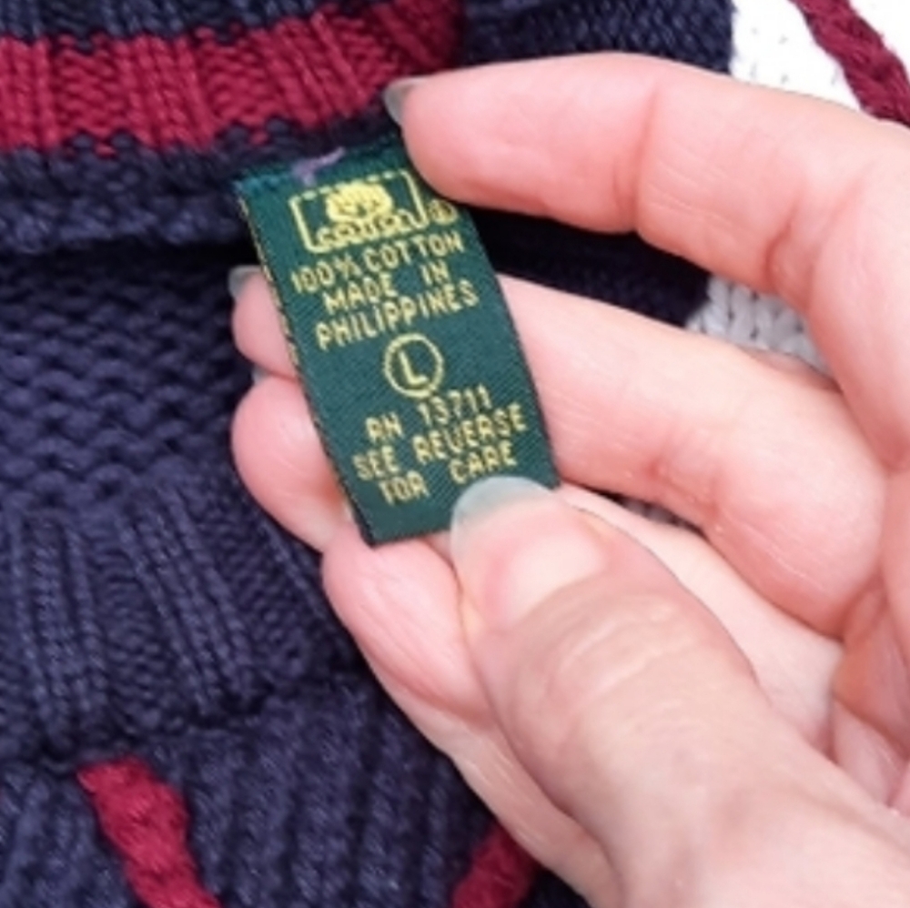 Vintage Embassy Row Chunky Knit Cotton Sweater - image 4